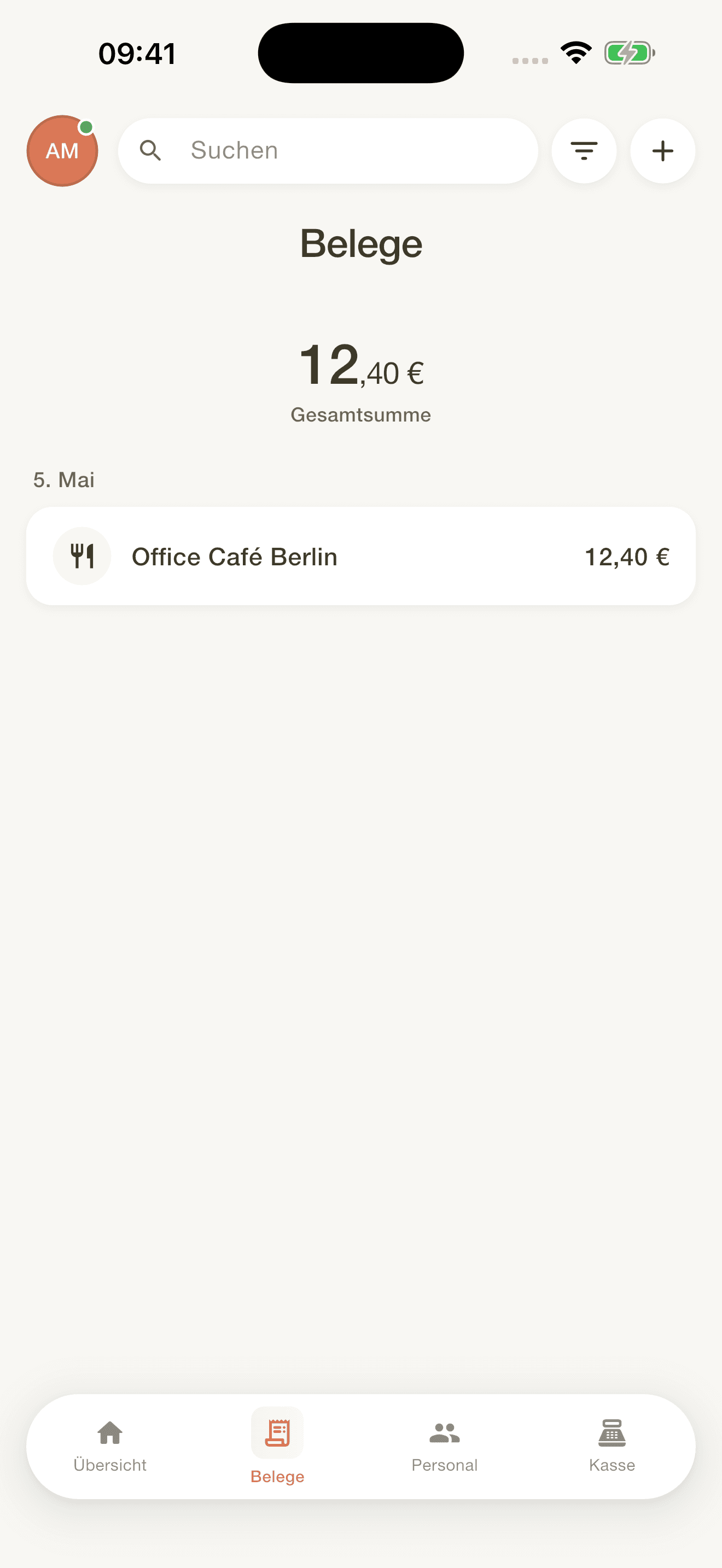 BuchhaltIQ Belegübersicht